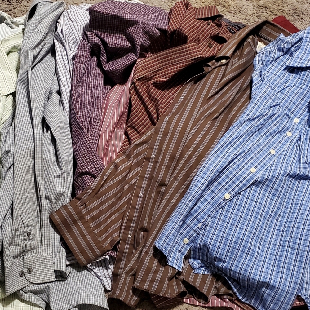 Assortment of mens button up shirts